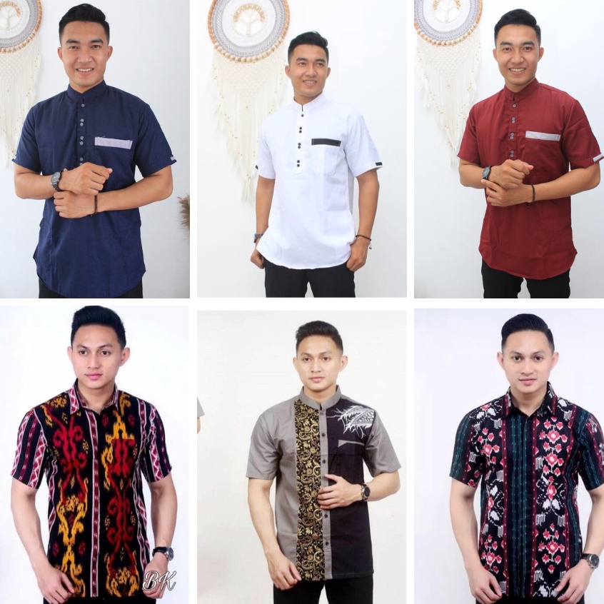 PROMO CUCI GUDANG  BAJU BATIK PRIA  KEMEJA BATIK PRIA LENGAN PENDEK