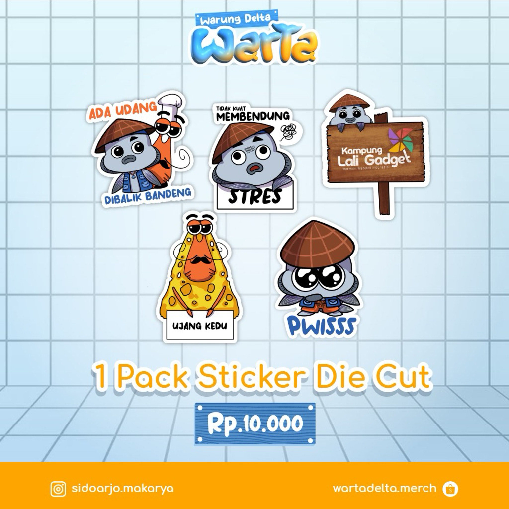 

1 PACK STIKER DIE CUT, BAHAN VINY TAHAN AIR DAN ANTI LUNTUR,PREMIUM - FLASH SALE