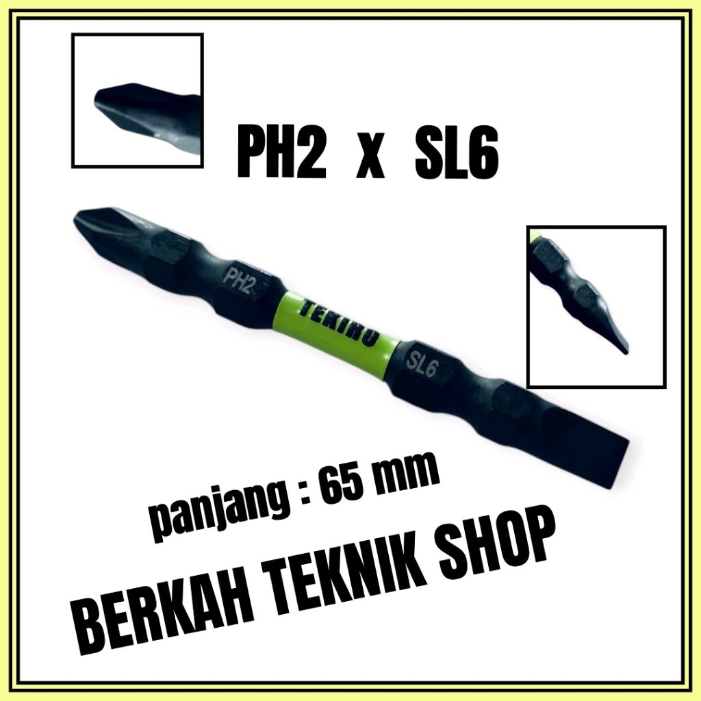 MATA OBENG BOR TEKIRO (+)PH2 x SL6(-) OBENG IMPACT gypsum baja ringan
