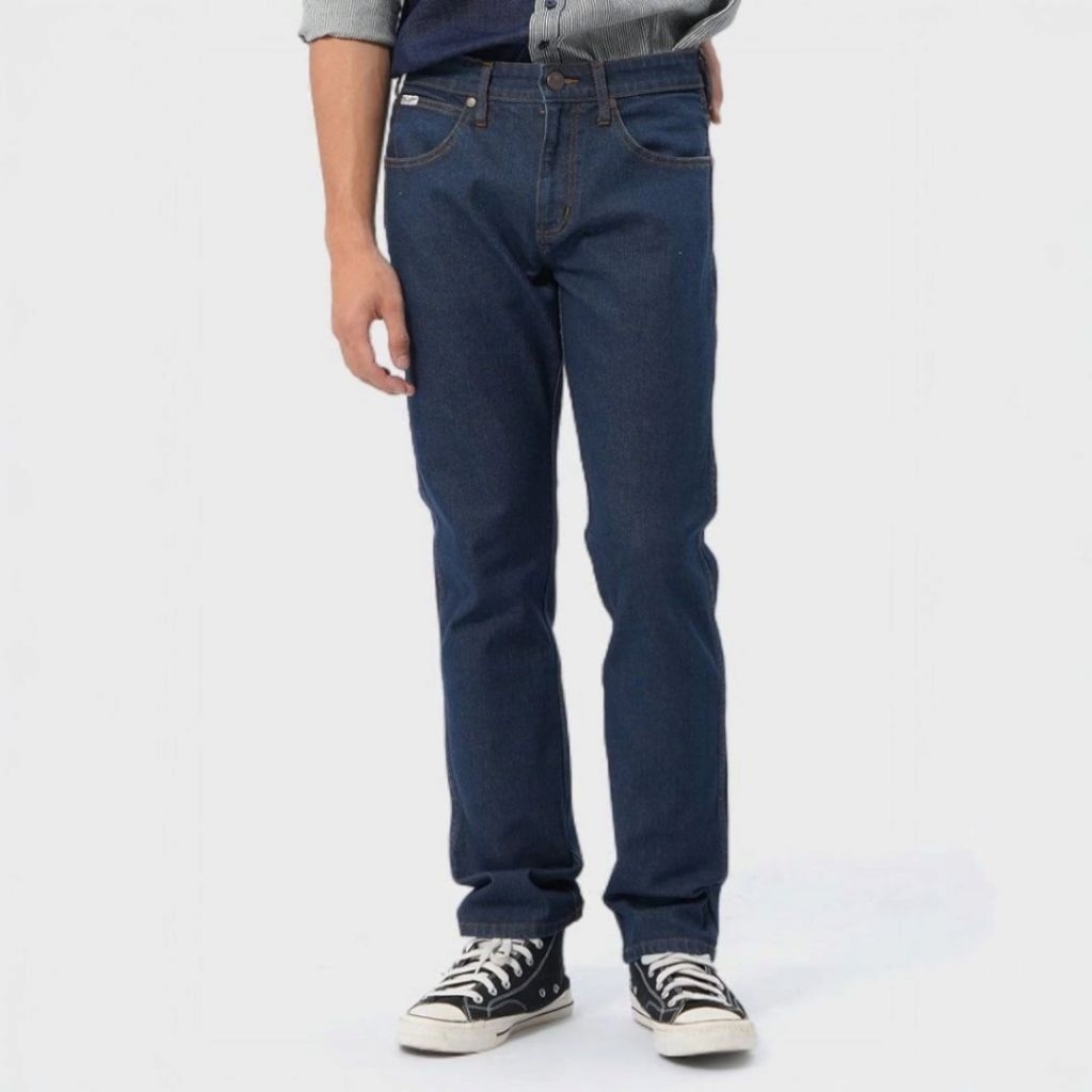 Wrangler Long Pants Denim Regular Jeans Blue Garment Basic Standard Straight 28 - 44 Non Stretch Big