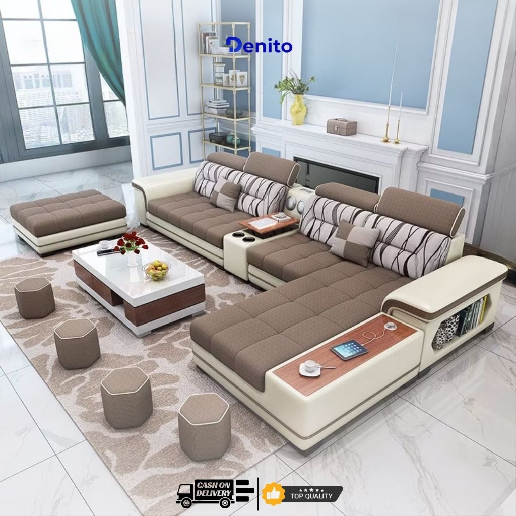 Sofa Minimalis Ruang Tamu Sofa Tamu Letter U Sudut Kursi Tamu Minimalis dan Console