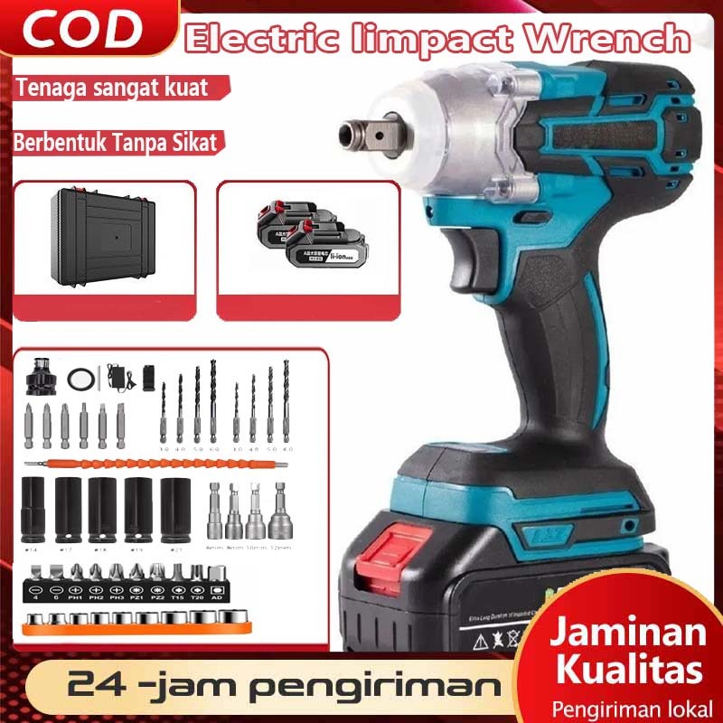 Xylo - Impact Wrench Baterai Semua motor Cordless Kunci Impact /Kunci Impact 1800N/M Impak Buka