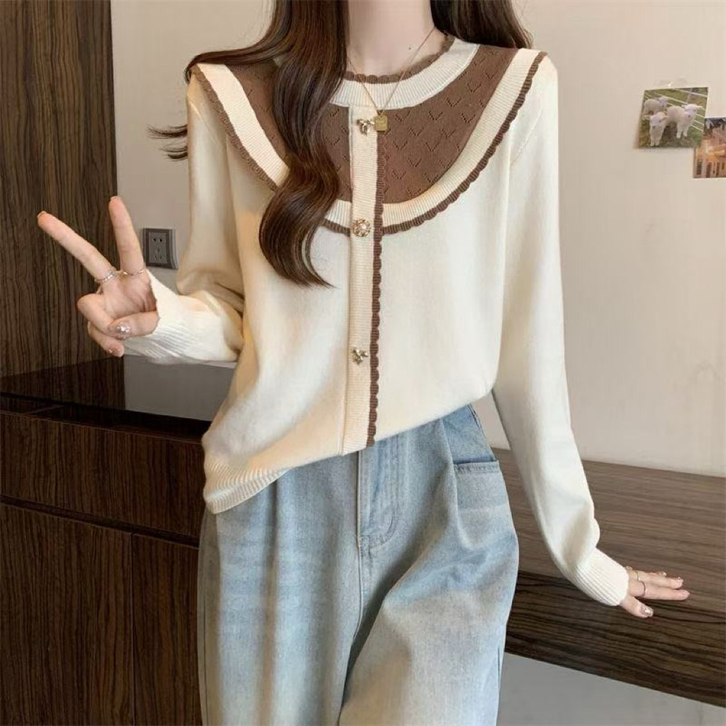 atasan rajut model renda