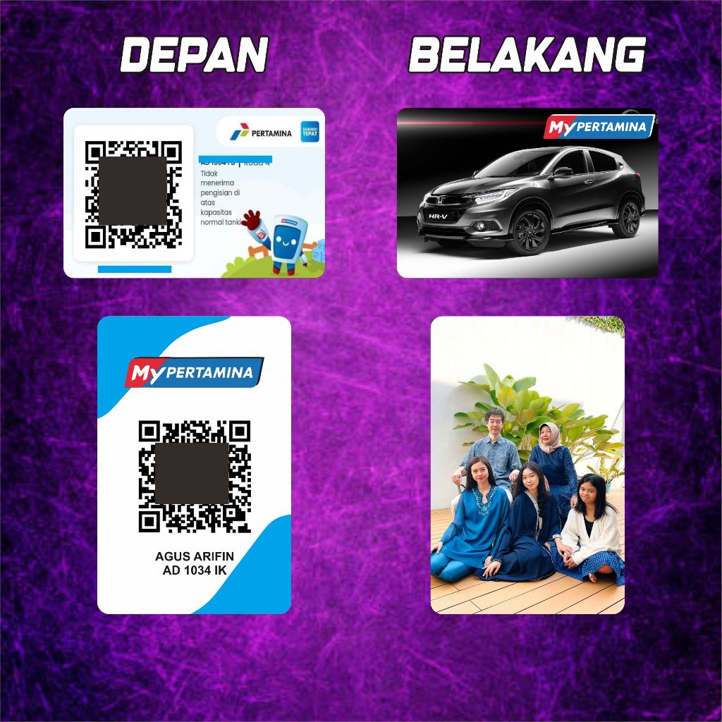 

kartu my pertamina bahan pvc card tebal sehari jadi