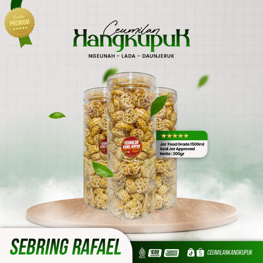 

Seblak Kering Kerupuk Rafael Original Kemasan TOPLES Premium dengan Aroma Daun jeruk