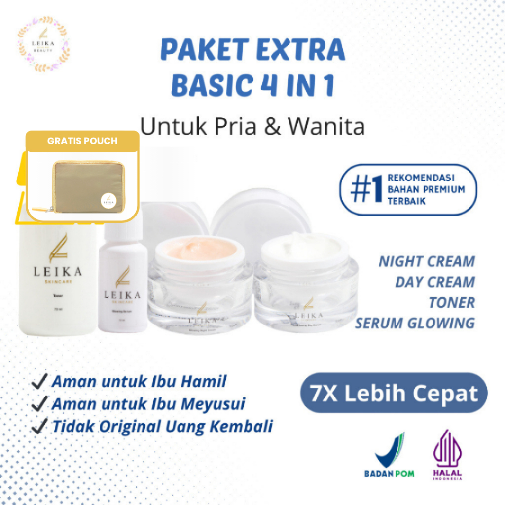 Paket 4 In 1 Leika Skincare - Obat Flek Hitam Menghilangkan Flek Hitam Membandel Cream Flek Hitam