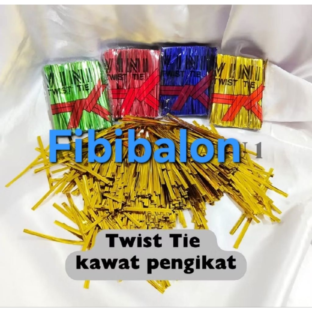 

Kawat Twist 10cm isi -+600 pcs / Tali Pita Kilap Pengikat Souvenir Lolipop Bingkisan Souvenir Roti Tawar