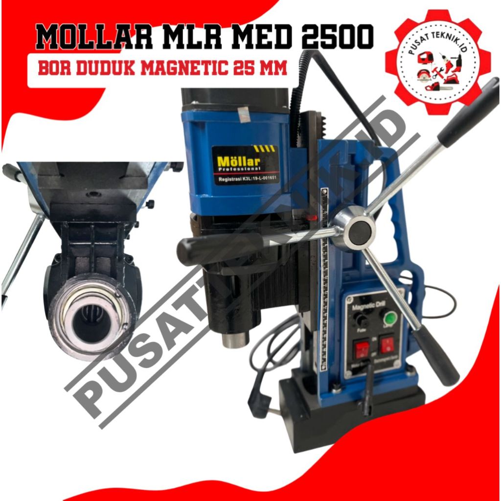 BOR MAGNET MOLLAR  25MM SWIVEL MESIN BOR MAGNETIC DRILL 25 MM