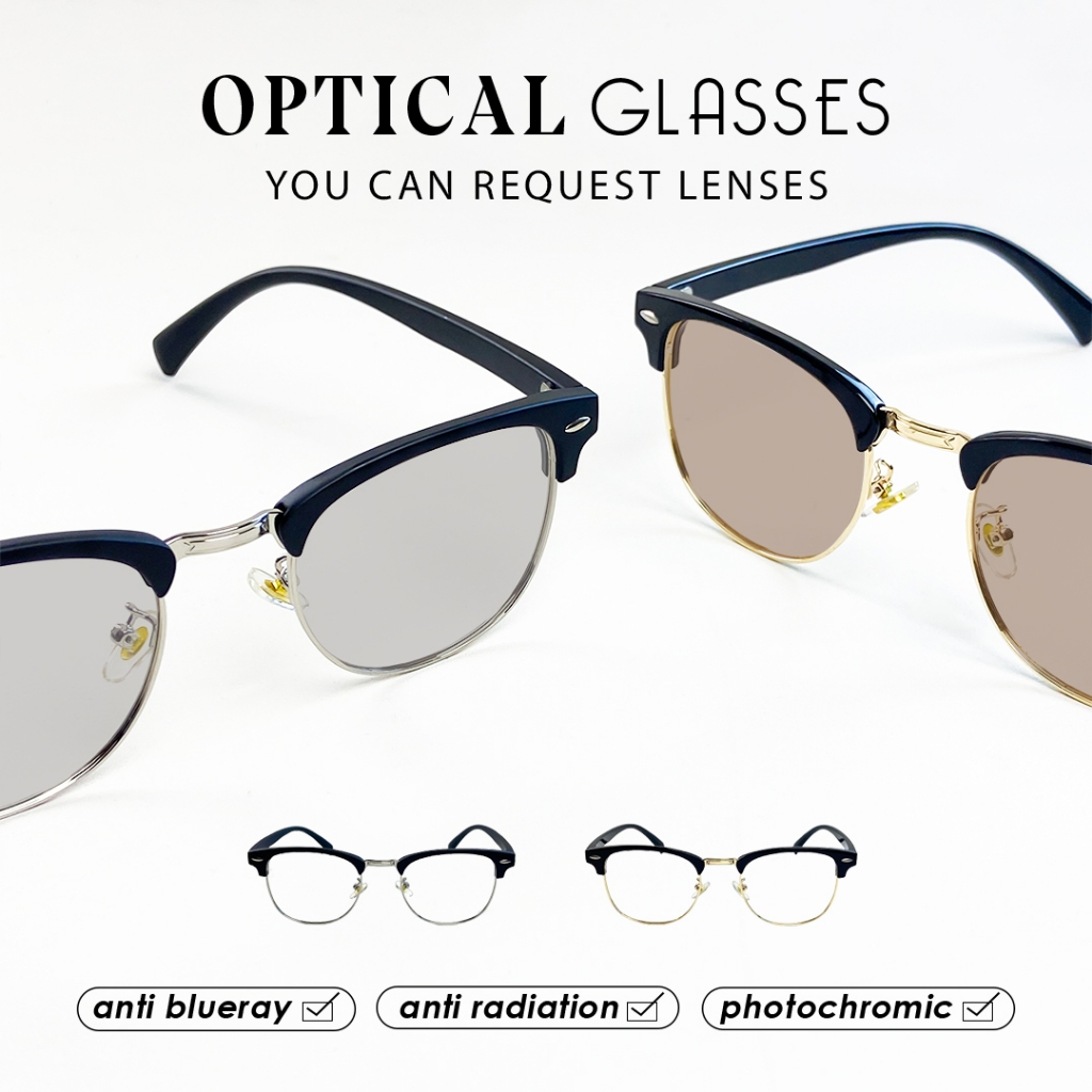 Frame Kacamata Anti Radiasi Blueray Photocromic Minus Pria Cowok Wanita Keran Bisnis Gaya Besi Antir