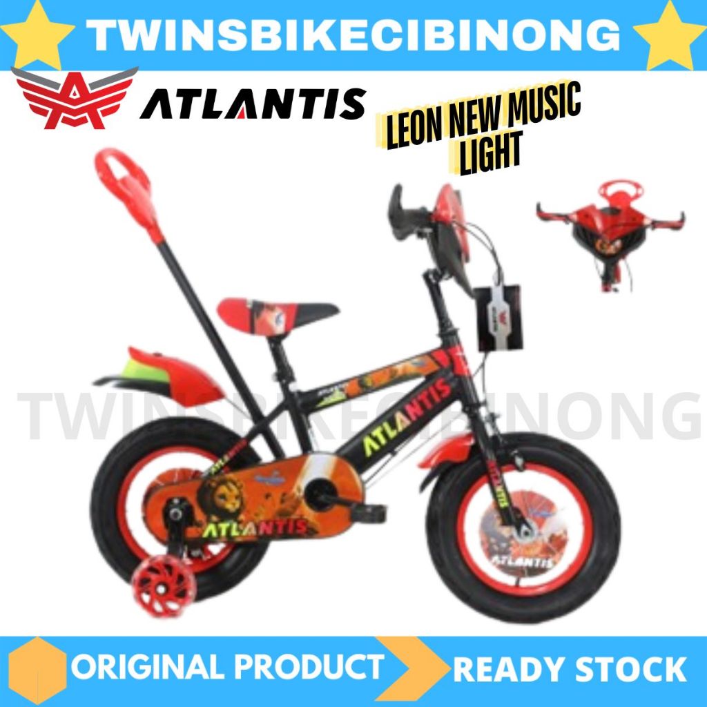 DFTV Sepeda Anak Laki Laki BMX 12 atlantis LEON BAN POMPA/ EVA DORONGAN STIR