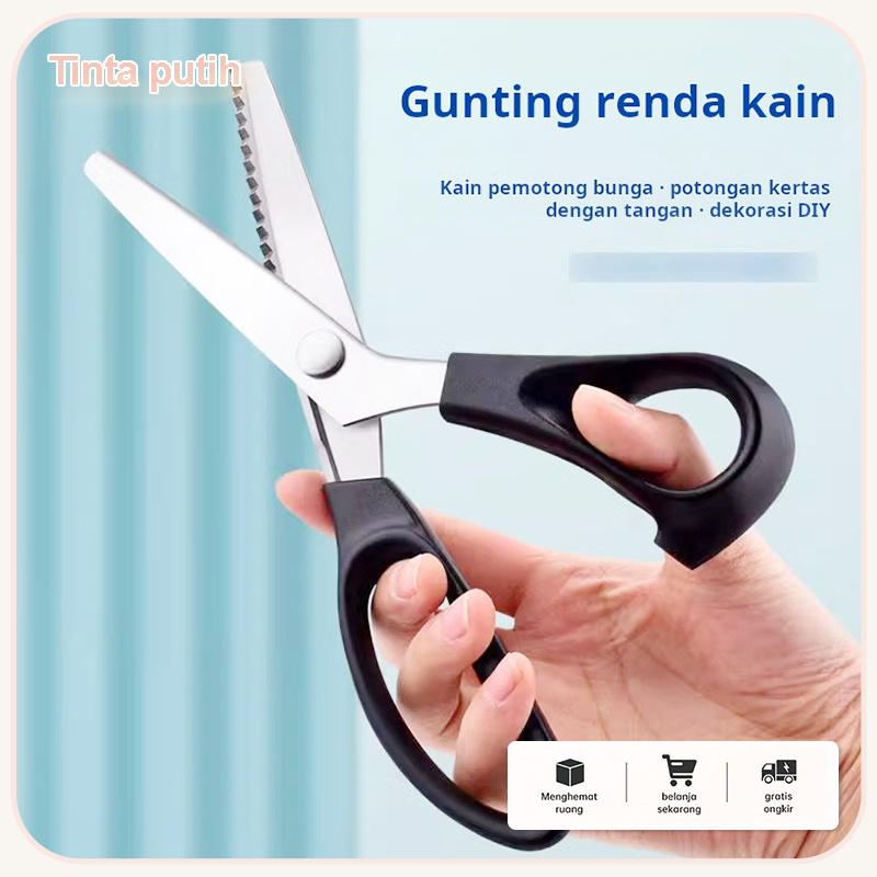 

Gunting renda, gunting gelombang, gunting penjahit buatan tangan, kain berpola, gunting gigi gergaji, gunting gigi anjing segitiga, gunting kantor