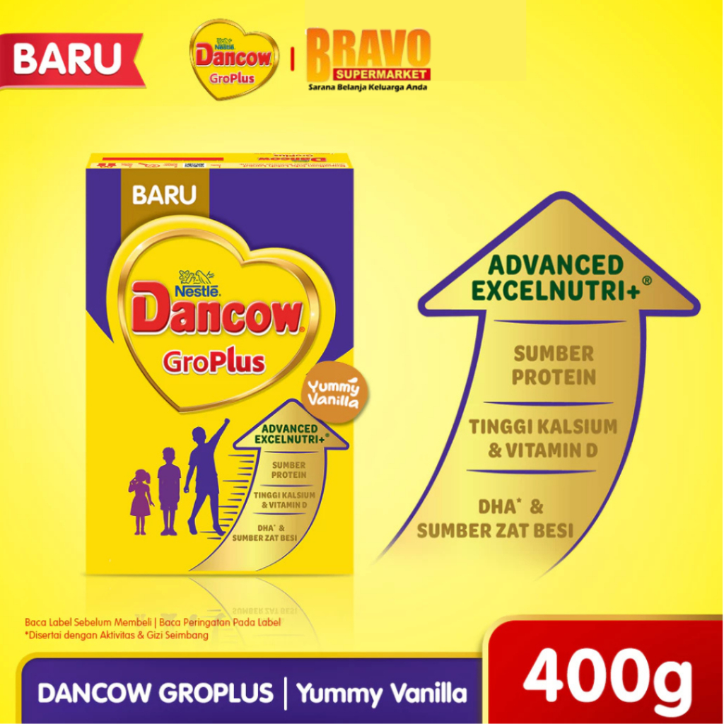 

Bravo Bojonegoro - DANCOW GroPlus Yummy Vanilla 400GR