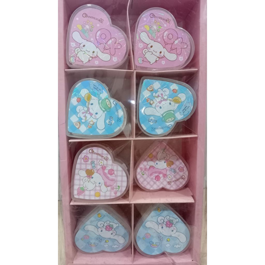 

BQ-51399 Sanrio Cinnamoroll Kertas Memo Mini Heart 7 Cm + Box Hati