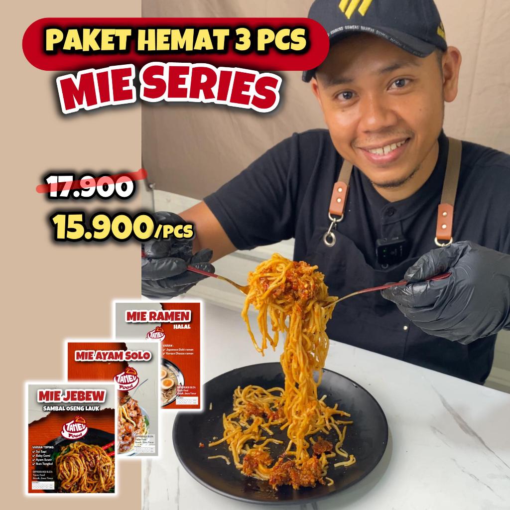 

PAKET HEMAT 3PCS MIE SERIES TANEV FOOD Bisa Mix Mie Jebew Lauk Oseng Pedas, Mie Ramen, Mie Ayam Solo