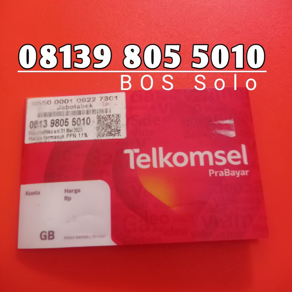 KARTU PERDANA NOMOR CANTIK TELKOMSEL SIMPATI 805 5010 - NOMOR CANTIK TELKOMSEL BOS Solo 805 5010
