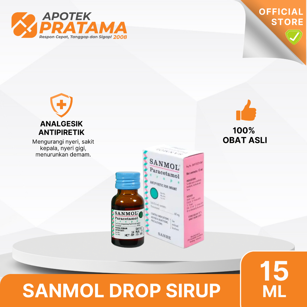 SANMOL DROP SIRUP 15ML / SANMOL DROP BAYI