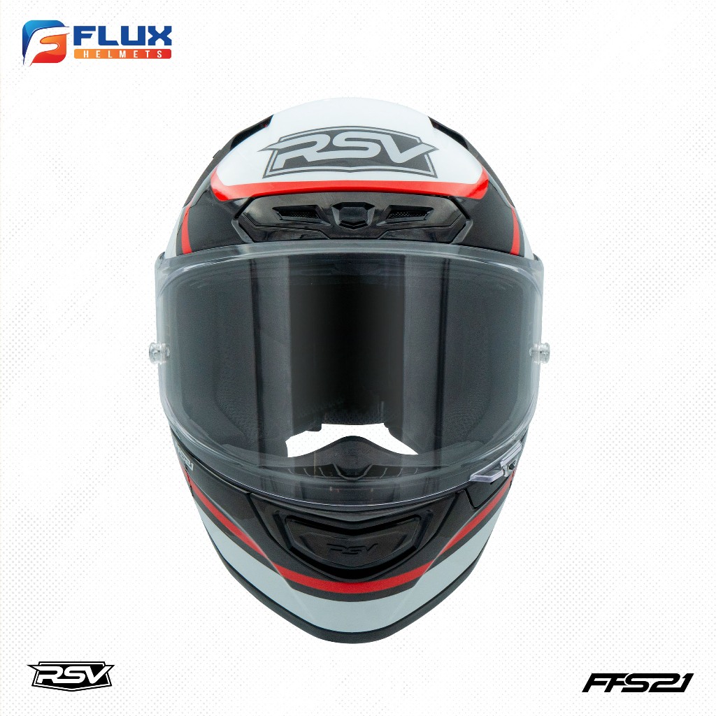 FFS21 Motif HUSTLE GLOSSY ( HELM FULLFACE RSV HELMET - SNI DOT ECE - RACING MODERN )
