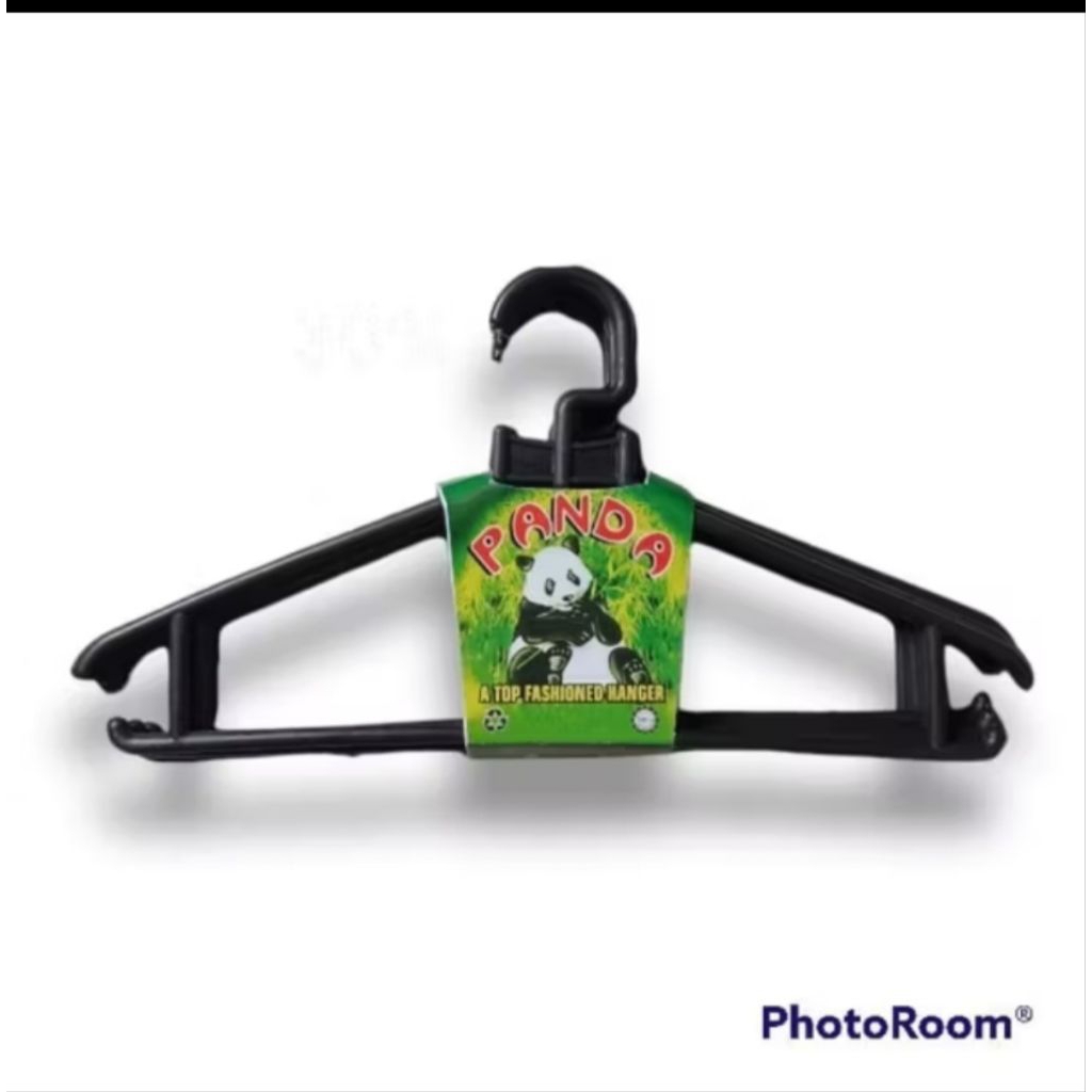 Hanger Panda Hitam Kastok Baju Kastok Jemuran Plastik Setengan Lusin isi 6 pcs (Lusinan)