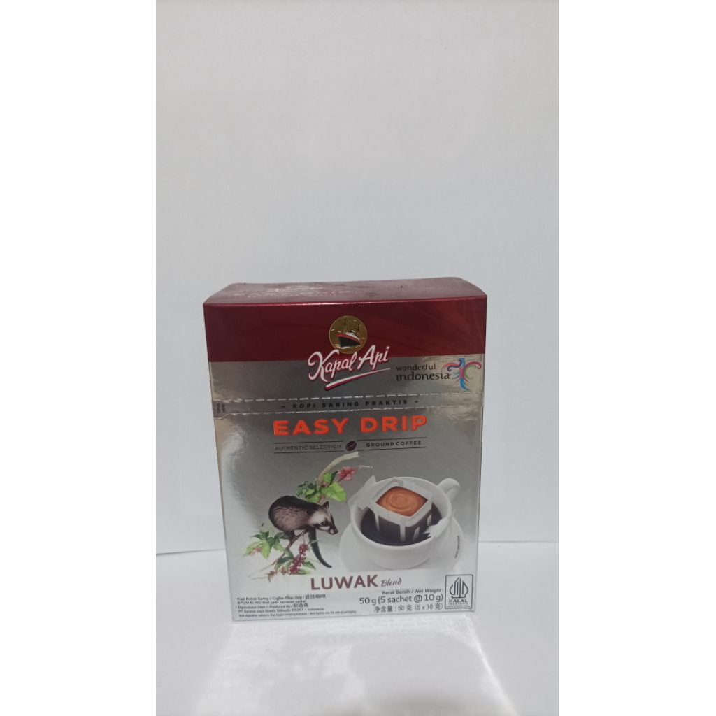 

Kapal Api Easy Drip Luwak Blend 1 Folding Box (5 Sachet x 10gr) | kopi