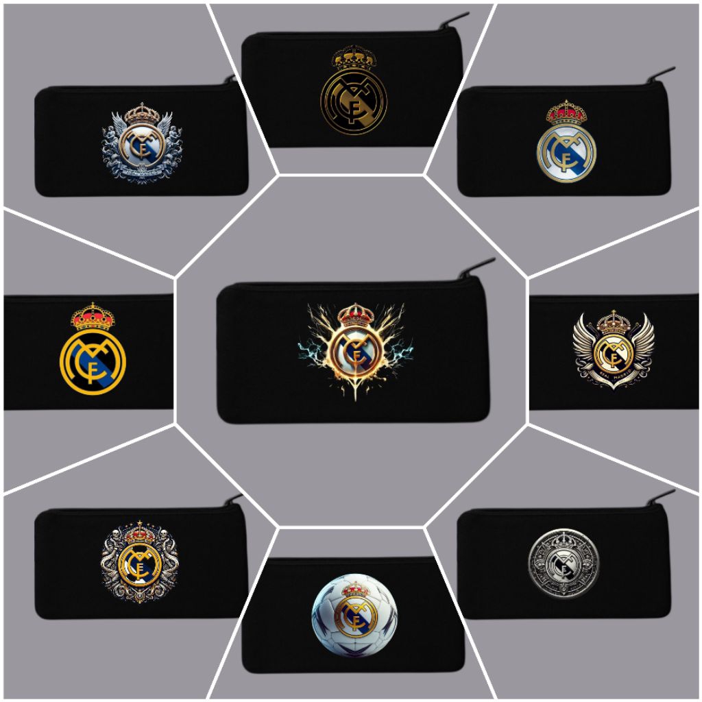 

Tempat pensil logo bola/Tempat pensil bola real madrid/Tempat alat tulis/Tempat kosmetik/Tempat kartu/Tepak kanvas