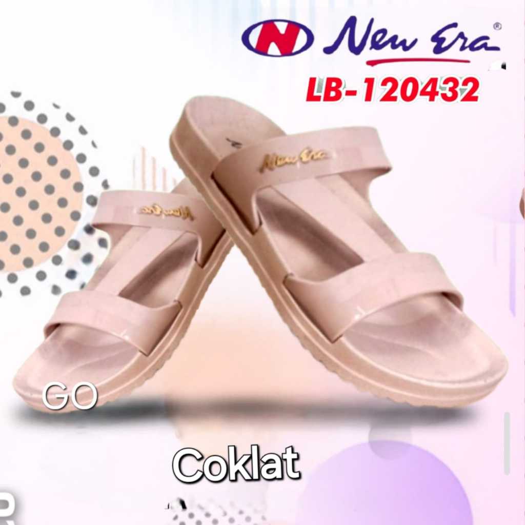 AGO NEW ERA LB 120432 Sandal Selop Wanita Karet Sandal Slop Jelly Sendal Cewek Sendal Perempuan Keki