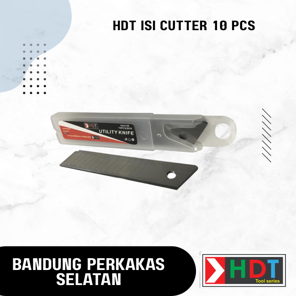 

HDT ISI CUTTER 10 Pcs - Mata Pisau Kater Besar 18 mm Refill Blade