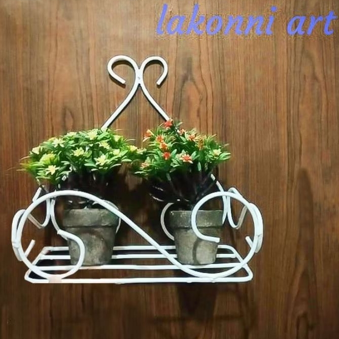 rak pot bunga tempel dinding minimalis