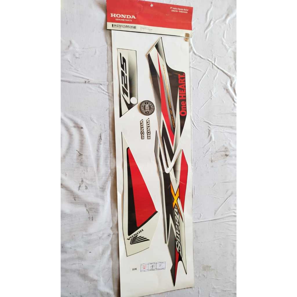 STRIPING STIKER STICKER LIST LIS BODY BODI KANAN HONDA SUPRA X 125 2013 ORIGINAL ORISINIL ORI ASLI A