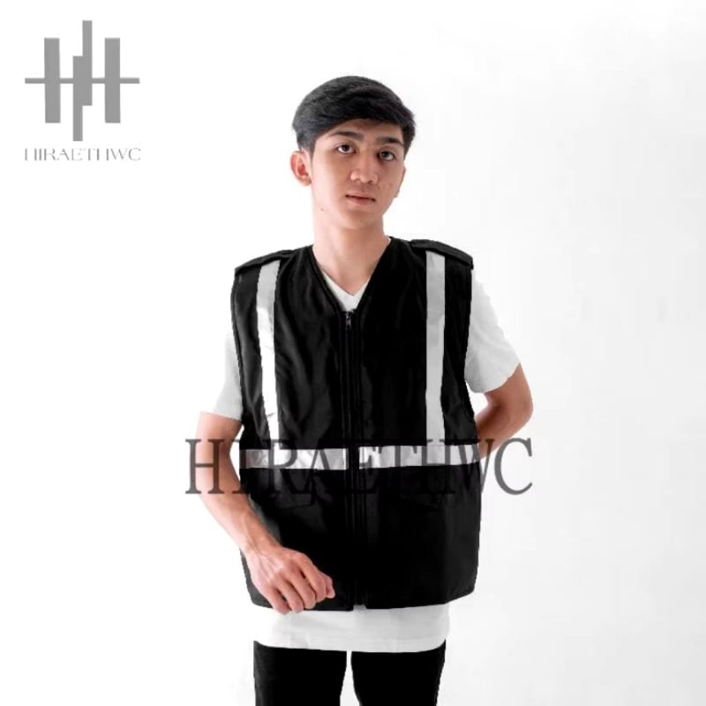 Rompi Polos Hitam Rompi Safety Proyek Terbaik