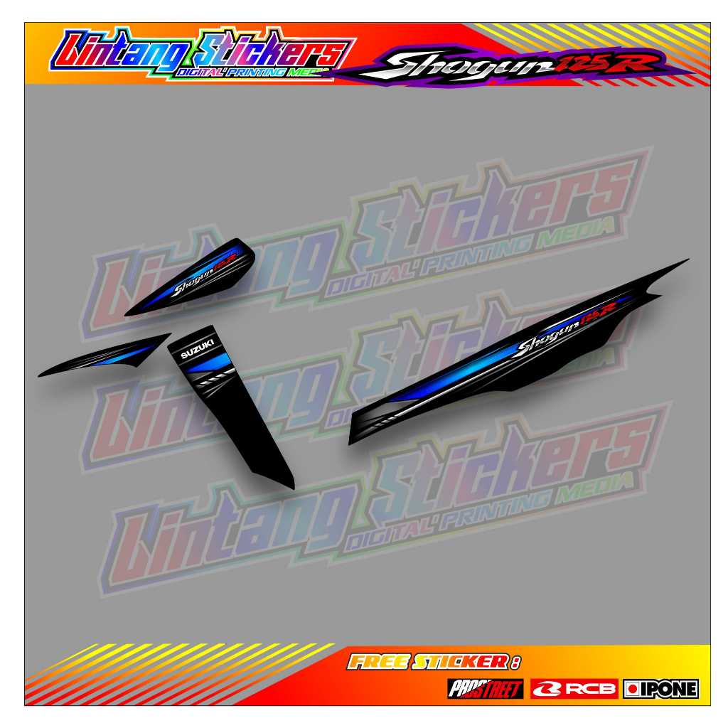 STRIPING VARIASI SUZUKI SHOGUN 125 R / STICKER LIST VARIASI MOTOR SUZUKI SHOGUN 125 R