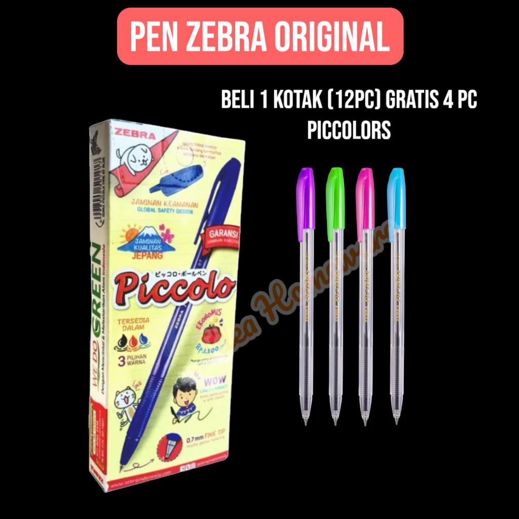 

Pena Ballpen Balpen Bulpen Polpen Pulpen Murah Pena Pen Zebra Piccolo Biru Original 12 pcs 1 Pack 1 Lusin