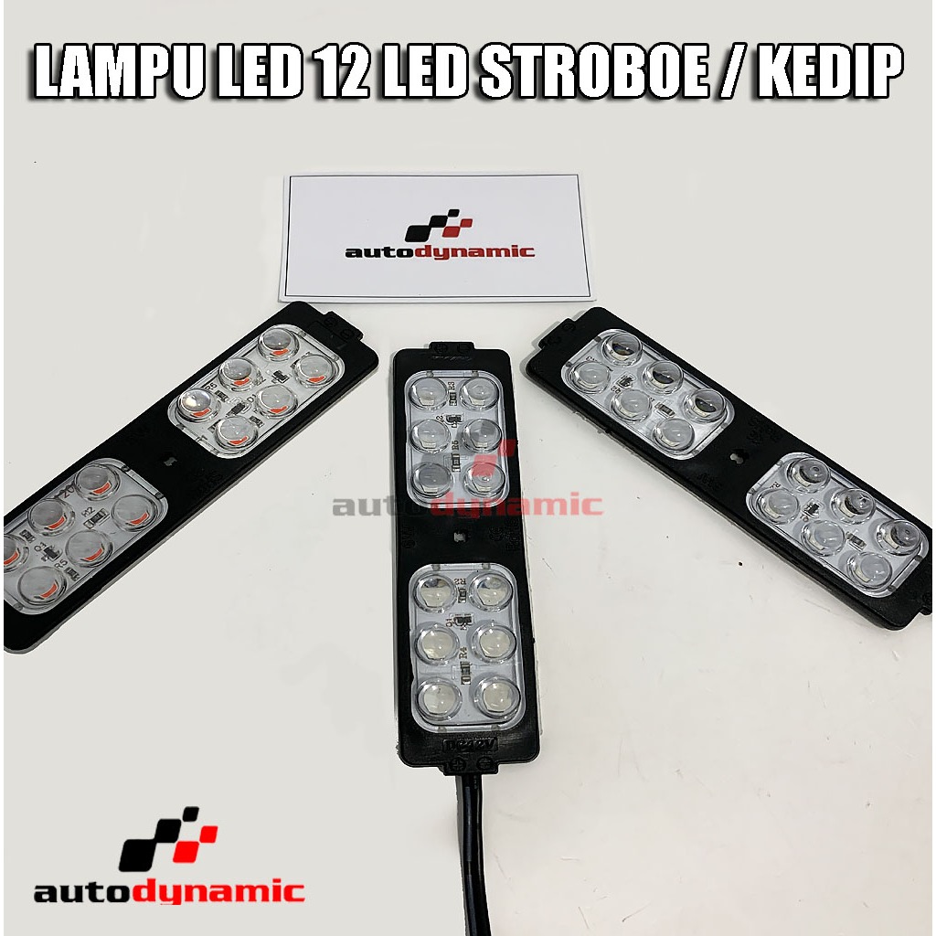 Lampu Led Plasma 12 Led Mata Flash Kedip Lampu Kolong 12 Volt / 24 Volt Motor Truck Kedap Kedip