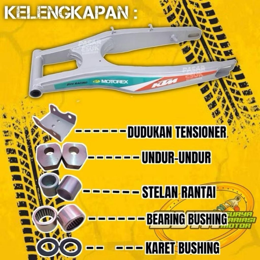 Swing Arm KTM panjang 66cm pnp HONDA CRF150L Swing rm replika KTM Pnp CRF 150 L