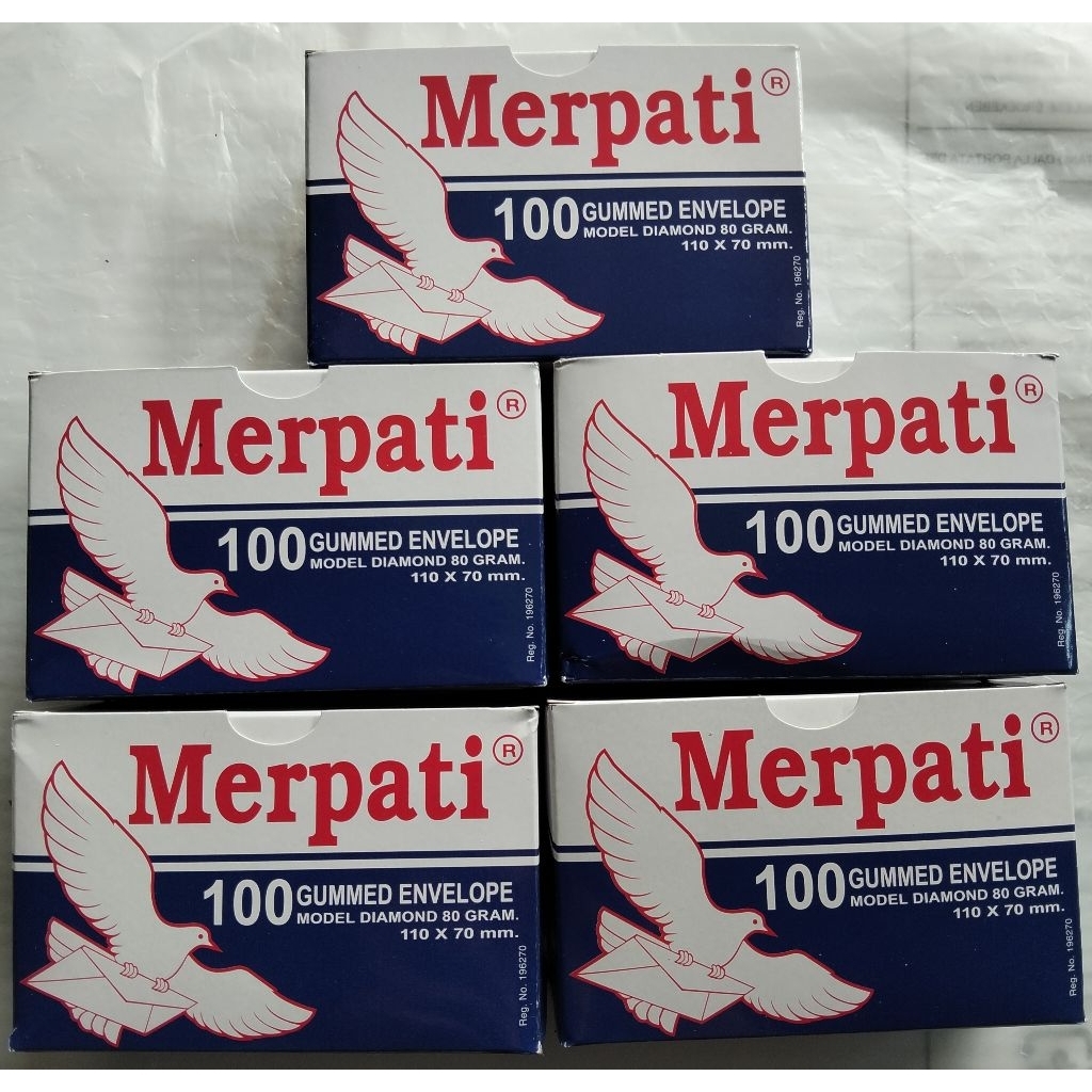 

Amplop Merpati Kecil Polos Ukuran 110x70 Isi 5 Pack