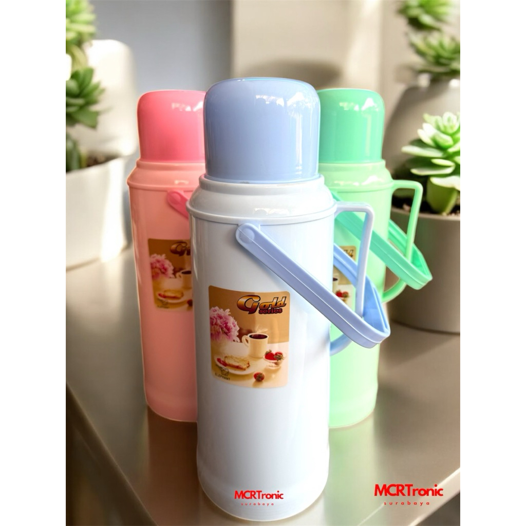 THERMOS Elephant ORIGINAL GOLD Vakum Flask HP-500 / TERMOS AIR TAHAN PANAS BESAR Kapasitas 2 Liter