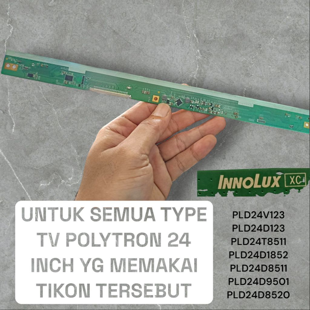 tikon tv polytron pld 24V123 24d123 24T8511 24D1852 24D8511 24D9501 24D8520 modul tcon ticon tv led