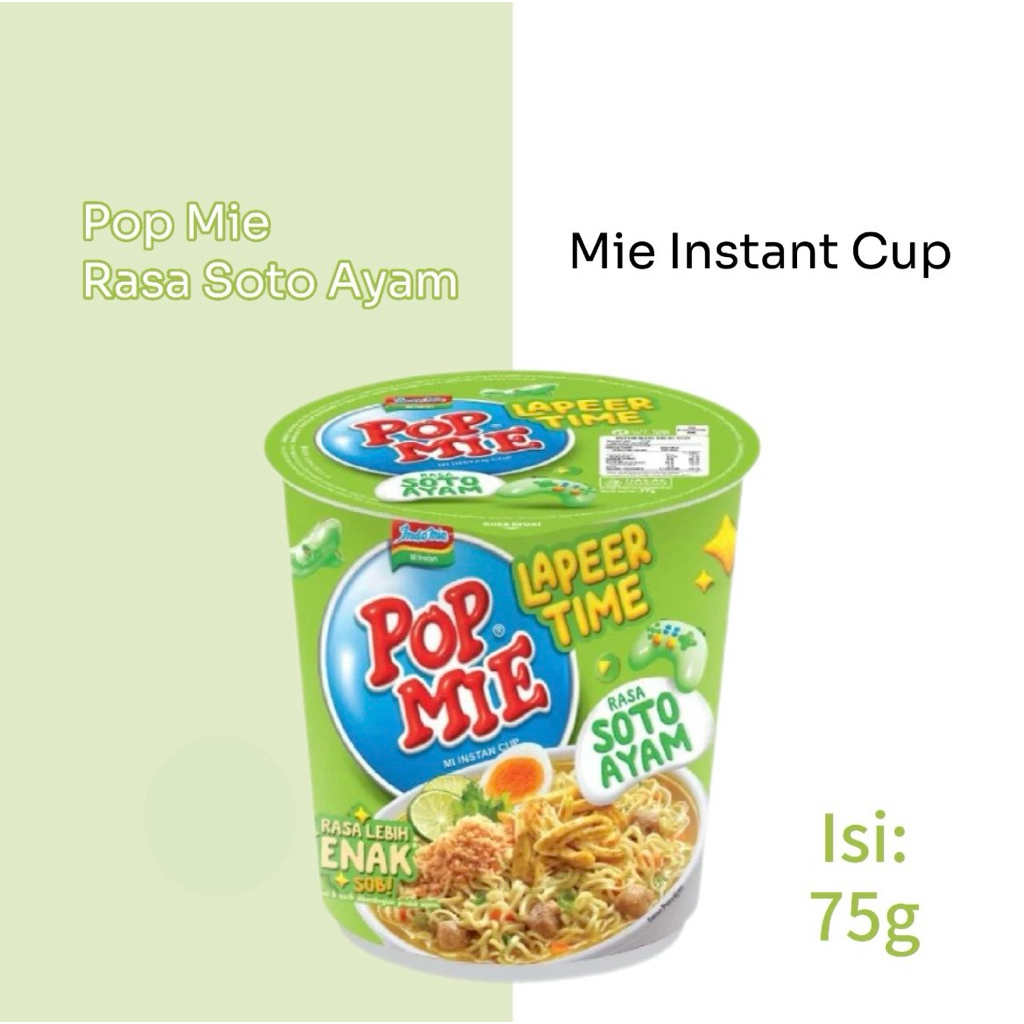

[PROMO] Pop Mie Rasa Soto Ayam Mi instan cup kemasan 75g