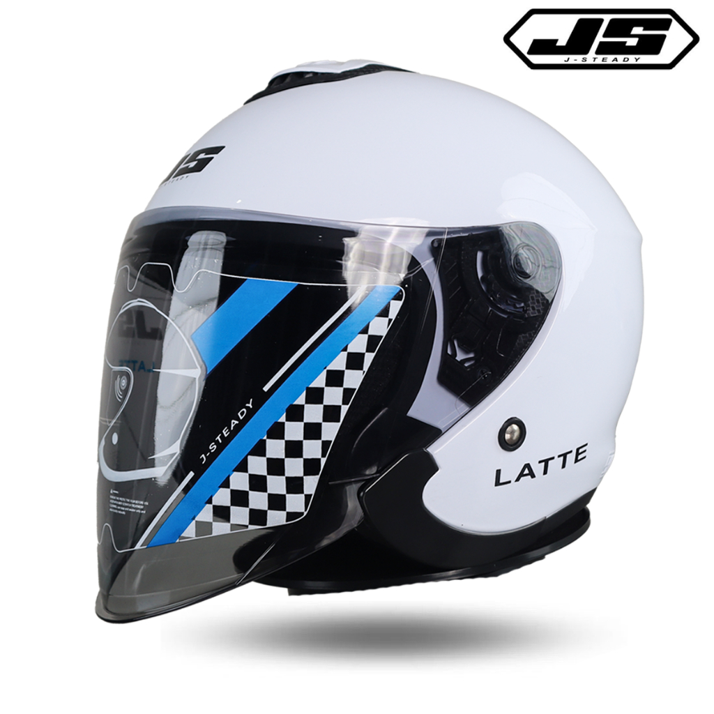 Helm Half Face JS LATTE POLOS/Helm Pria/Helm Cewek Cowok/Helm Keren/Sudah SNI/Helm SNI