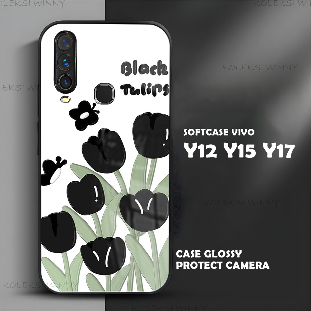 WD48 Softcase VIVO Y12 Y15 Y17 | Case Pelindung Kamera | Casing Vivo Glosy Aesthetic Lucu Keren | Ae