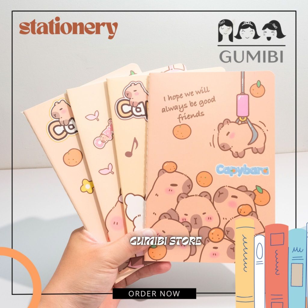 

BUKU TULIS A5 CAPYBARA NOTEBOOK BUKU BERGARIS A5 STANDARD MOTIF CAPYBARA LUCU TERMURAH