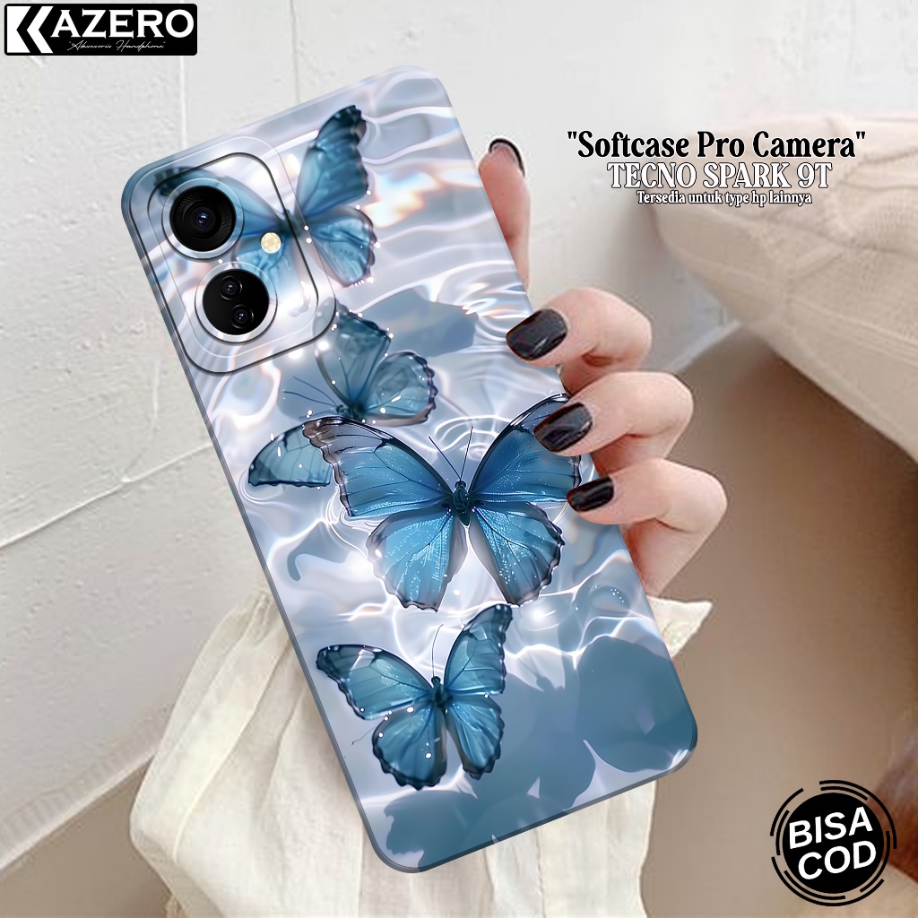 Silikon HP Tecno Spark 9T - Fashion Case Kupu Kupu - Softcase Tecno Spark 9T - Case Tecno Spark 9T -