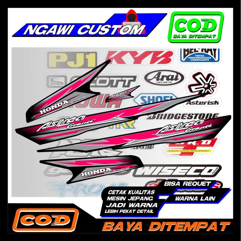 striping Honda Astrea grand terbaru custom
