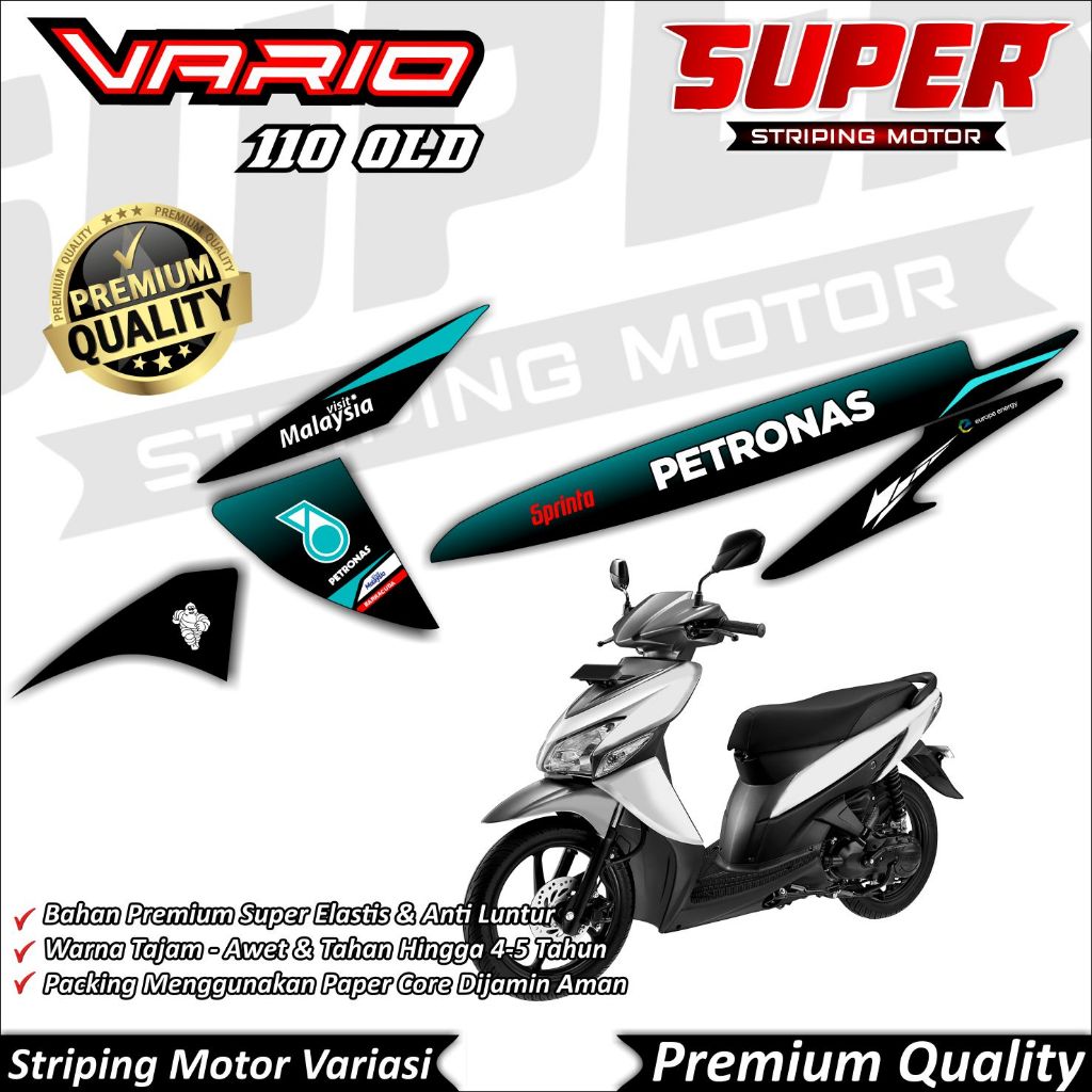 Stiker Vario 110 Karbu Anti Luntur keren Striping Vario Lama Striping Honda Vario 110 OLD Petronas