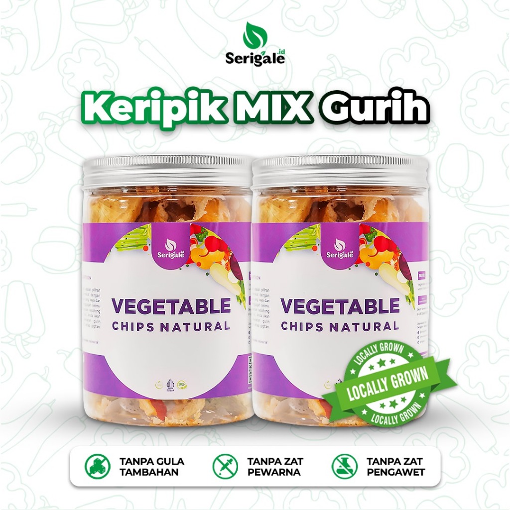 

Serigale Keripik Mix Gurih Camilan Sehat Diet Kemasan 650ml - New Packaging