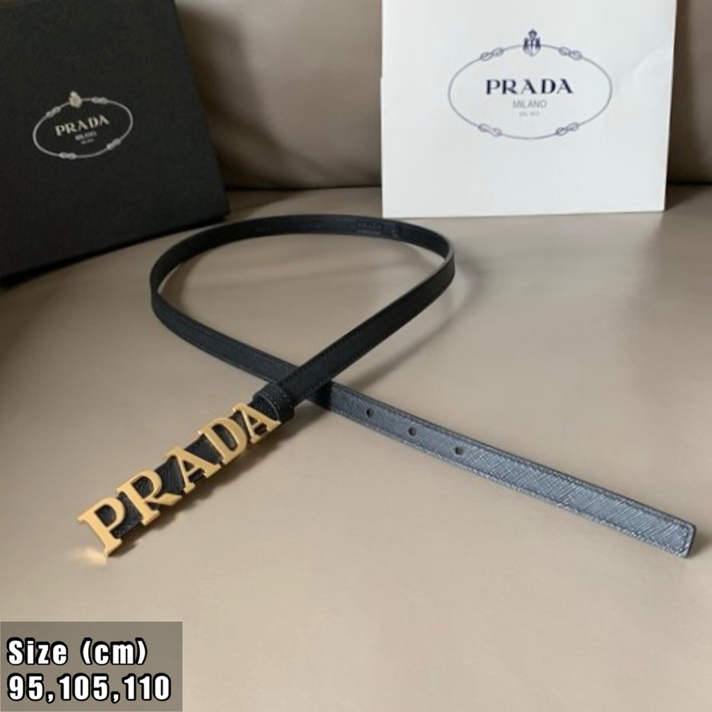 [New] Belt Prada Logo Leather