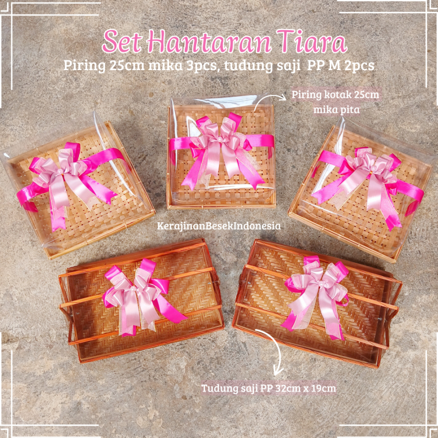 

HANTARAN TIARA PERNIKAHAN ISI BONUS PITA BISA REQ WARNA Piring kotak mika pita seserahan lamaran box kotak