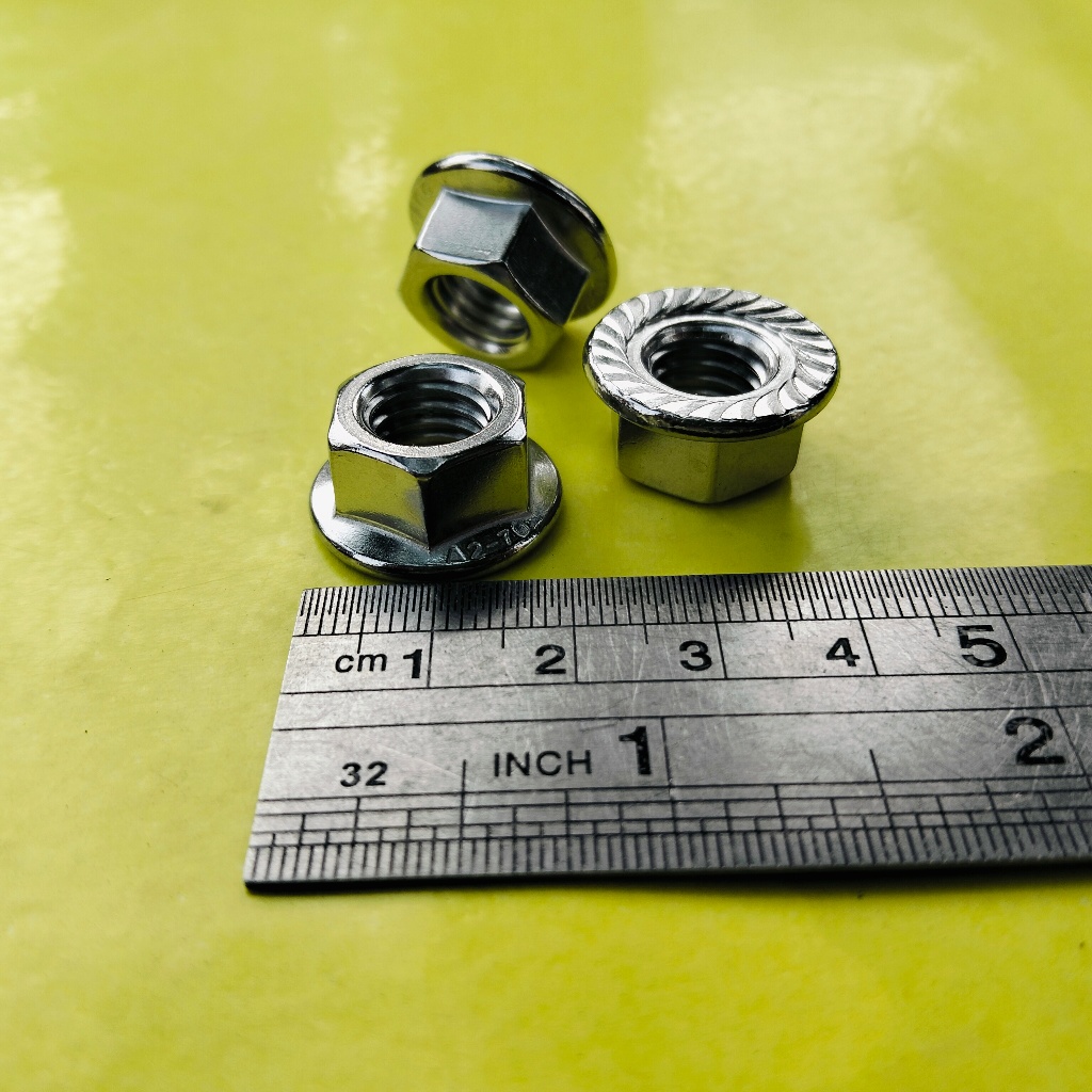 MUR FLANGE M10 STAINLESS STEEL / MUR KUNCI 17/ MUR TOPI STAINLESS M10 SUS 304 / MUR FLANGE SS M10 SS