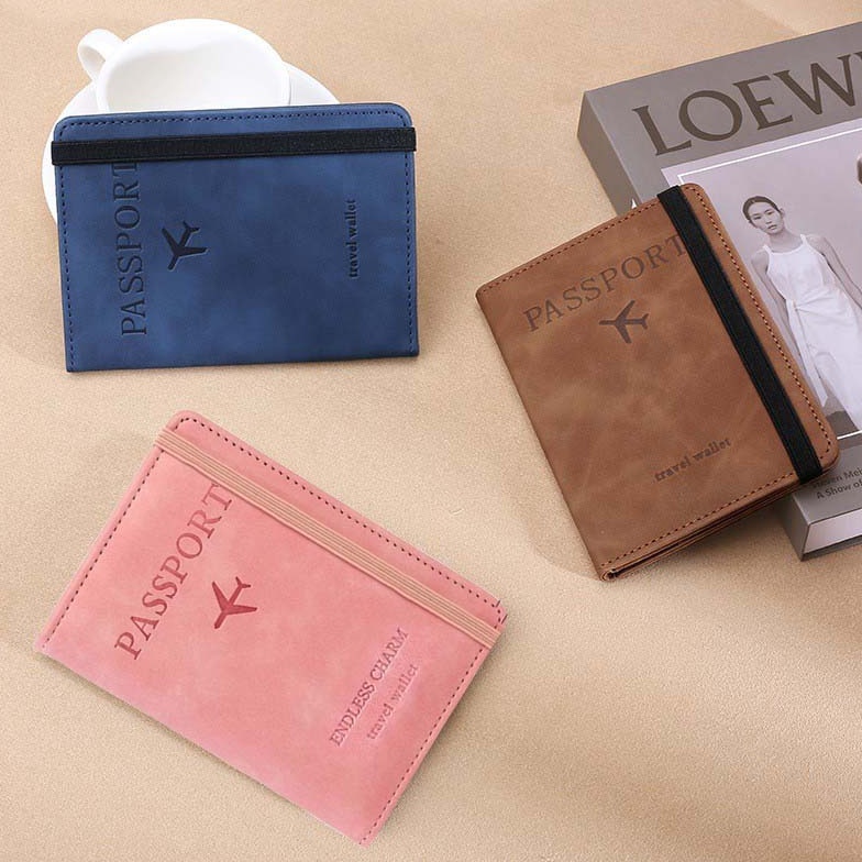 KODE E37G Dompet Pasport Travel 9 Slot Kartu Passport Cover Kulit Travel Dompet Kulit Pasport Passpo