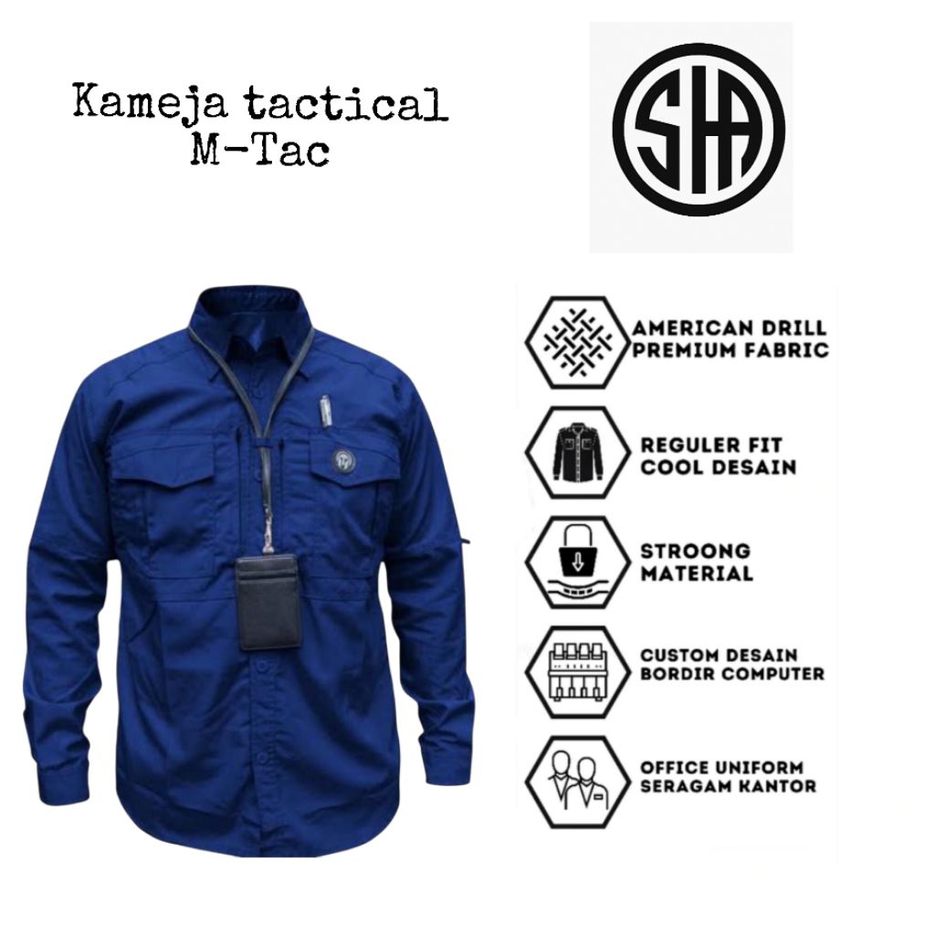 Kemeja tactical american drill lengan panjang PDH outdoor kualitas premium