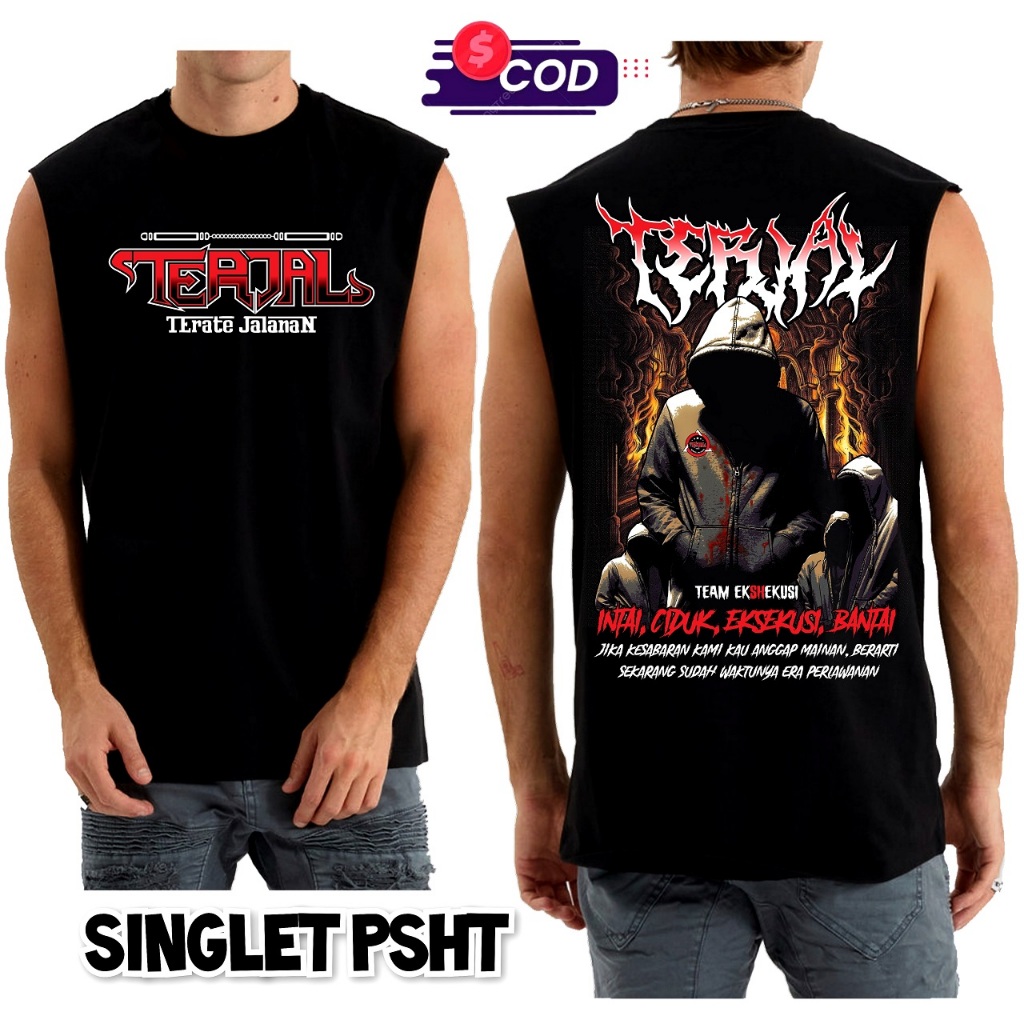 KAOS TERJAL PSHT SINGLET-KAOS TERJAL PSHT TERBARU-KAOS TERJAL PSHT MURAH